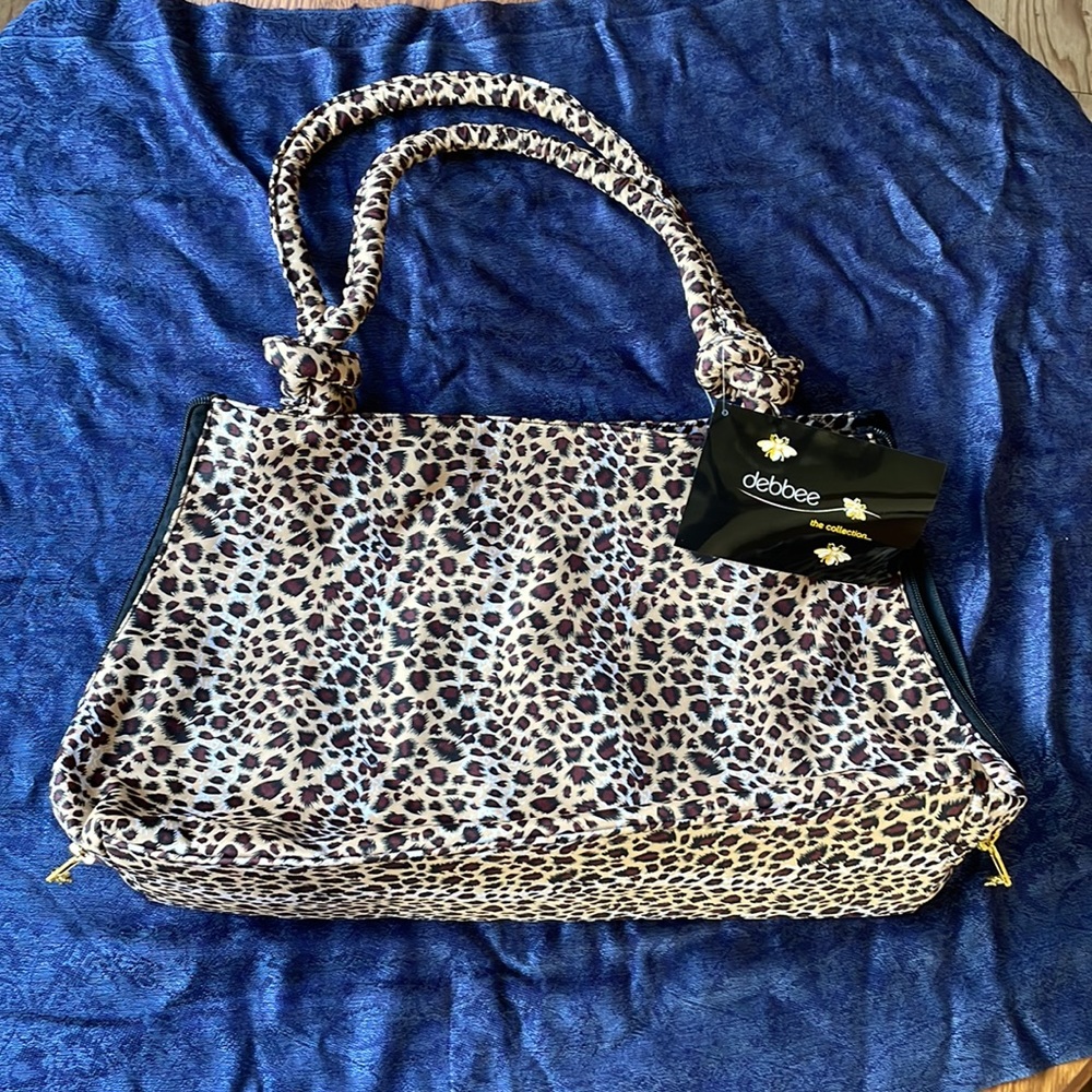 Debbee Organizational Tote Bag Cheetah Print